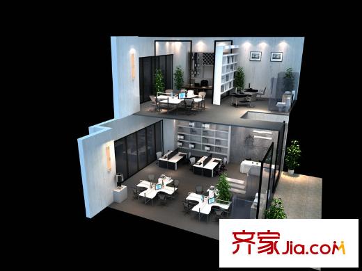 中航MyTOWN一期2套商務(wù)打通戶型圖 2室2廳1衛(wèi)1廚