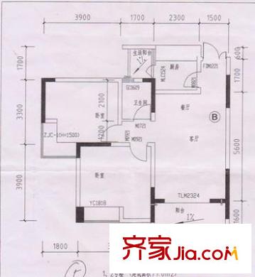 九地北岸明珠 2室 戶型圖