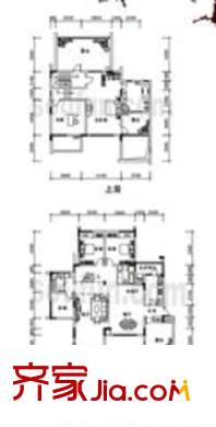 金科東方王榭戶型圖12棟B-4 5室3廳3衛(wèi)1廚
