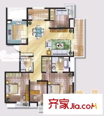加州花園 4室 戶型圖