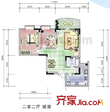 加州花園 4室 戶型圖