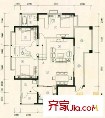 卓越美麗山水 0室 戶型圖