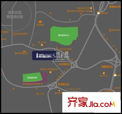 隆鑫國際交通圖區(qū)位圖