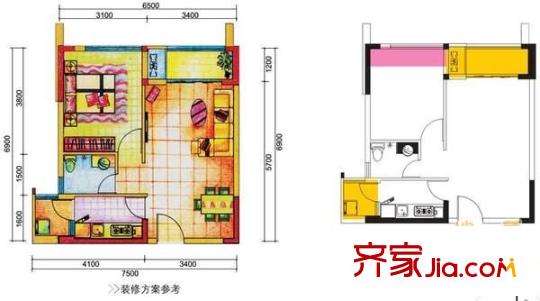 大城小愛 0室 戶型圖
