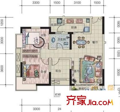 建工錦繡華城 0室 戶型圖