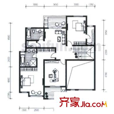 龍湖好望山戶型圖戶型圖 2室2廳1衛(wèi)2廚