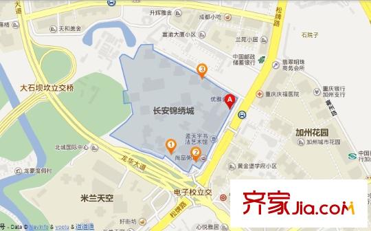 長安錦繡城交通圖