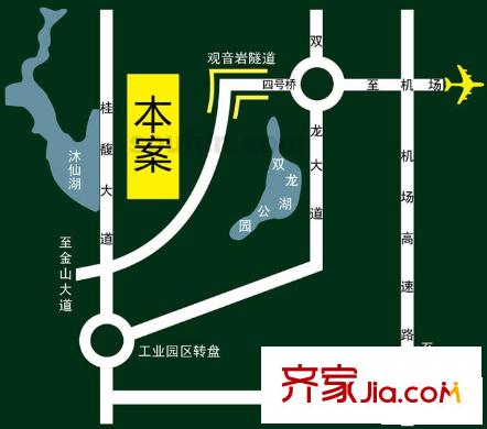 強(qiáng)輝金色池塘交通圖區(qū)位圖