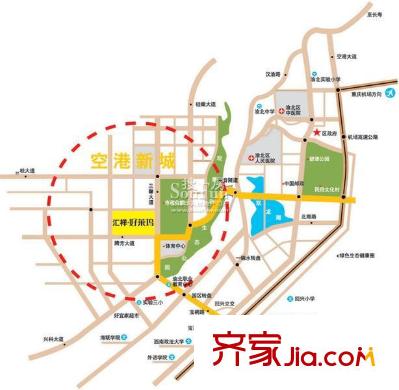 匯祥好萊塢交通圖區(qū)位圖