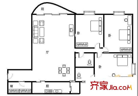 嘉華鑫城 0室 戶型圖