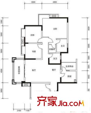 萬科緹香郡 3室 戶型圖