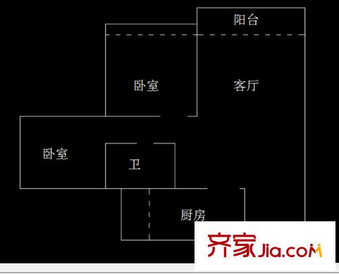 奧園康城A區(qū) 2室 戶型圖