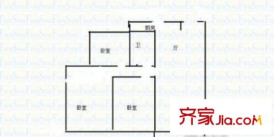 奧園康城A區(qū) 3室 戶型圖