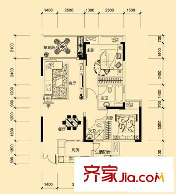 魯能星城九街區(qū) 0室 戶型圖