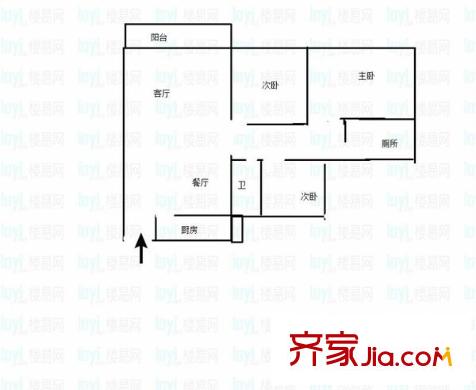 魯能星城九街區(qū) 3室 戶型圖