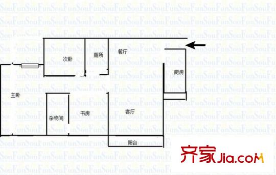 魯能星城九街區(qū) 3室 戶型圖