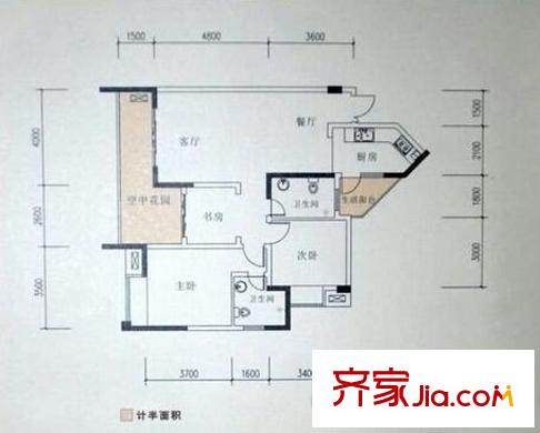 大眾尚嶺花園 3室 戶型圖