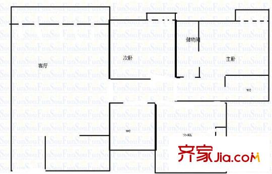 天鄰風景 3室 戶型圖