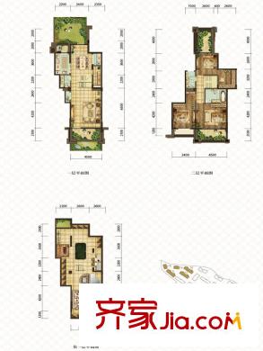 綠地海外灘二期洋房12幢標(biāo)準(zhǔn)層A10戶(hù)型  3室2廳3衛(wèi)1廚