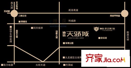 協(xié)信天驕城交通圖