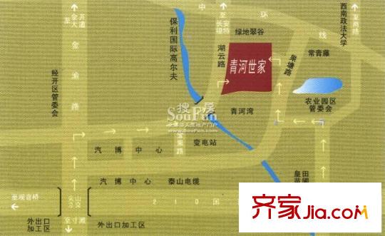 青河世家交通圖
