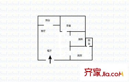 望京有人醉 2室 戶型圖