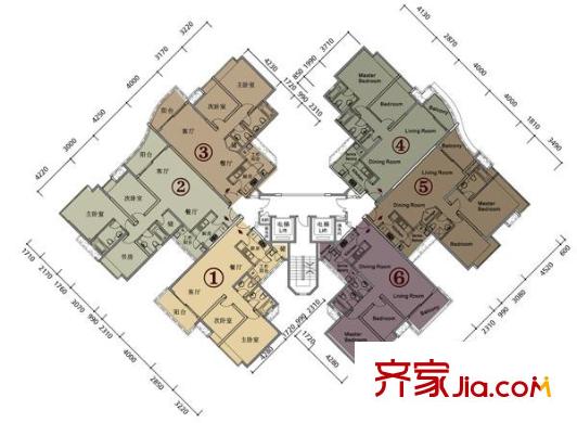 瑞安重慶天地戶型圖12號樓 3-17/F 
