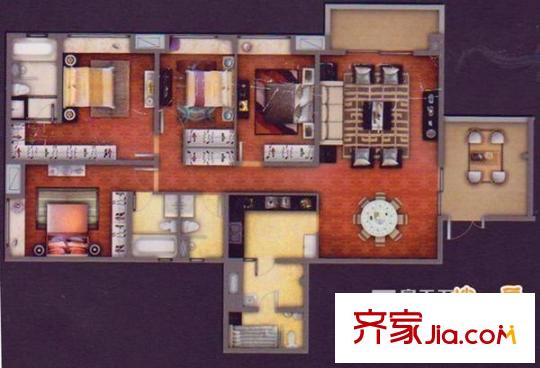 瑞安重慶天地 4室 戶型圖