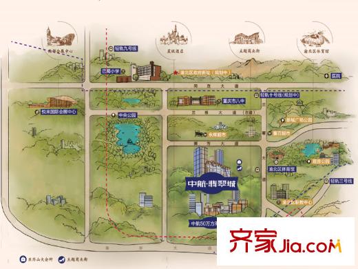 中航翡翠城區(qū)域圖