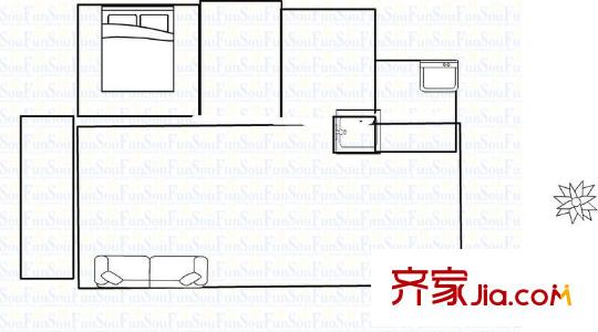 融匯溫泉城B區(qū) 3室 戶型圖
