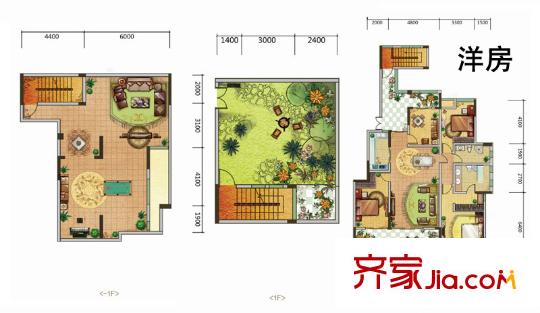 金科公園王府戶型圖一期洋房A1幢標(biāo)準(zhǔn)層2F戶型 4室2廳2衛(wèi)1廚