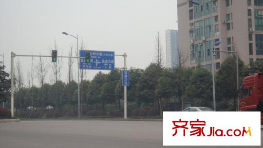 復(fù)地天璽配套圖周邊交通配套-鴛鴦立交路線牌