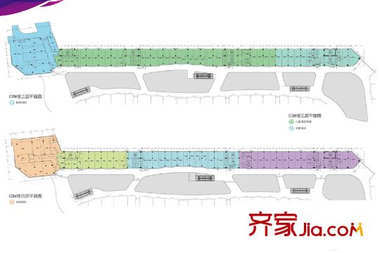力帆紅星國(guó)際廣場(chǎng)玫瑰天街一期玫瑰天街三四層戶型平面圖 1室