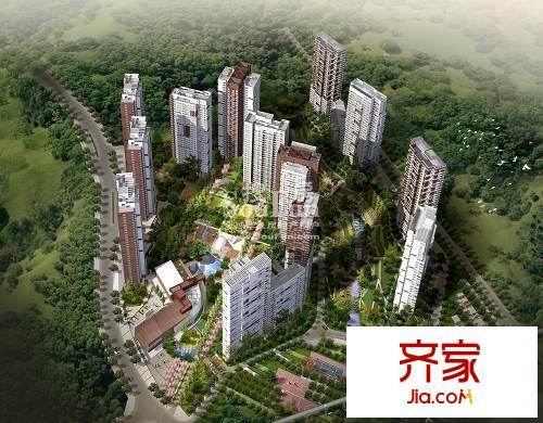 融匯溫泉城A區(qū)外景圖融匯泉景A區(qū)白天鳥瞰