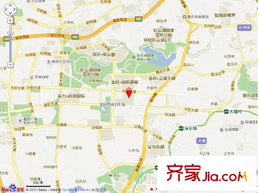 金科西城大院交通圖