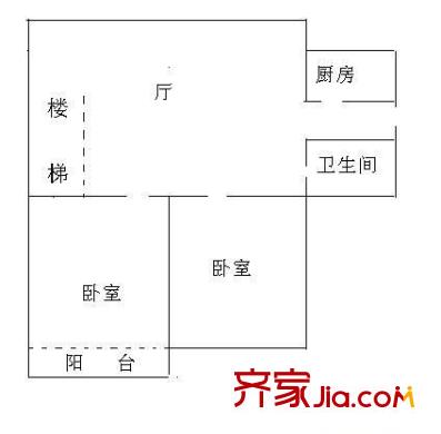 馬醫(yī)科小區(qū) 2室 戶型圖