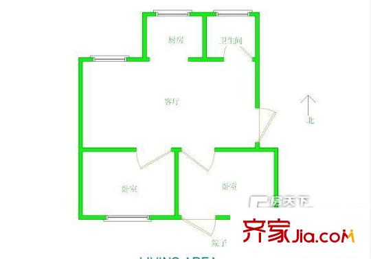何山路小區(qū)戶型圖戶型圖 2室1廳1衛(wèi)1廚