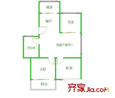 桃花塢小區(qū)戶(hù)型圖戶(hù)型圖 3室2廳1衛(wèi)1廚