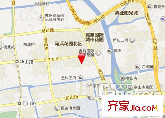 馬浜花園南區(qū)交通圖
