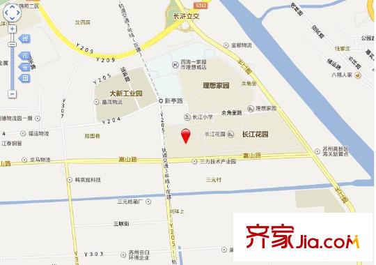 長江花園三區(qū)交通圖