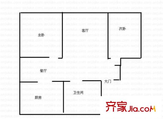 新橋巷 2室 戶型圖