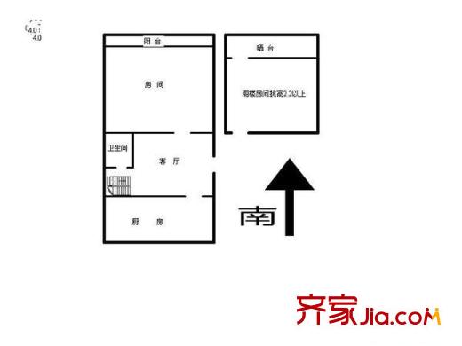 新橋巷 2室 戶型圖