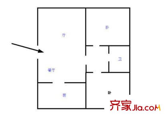 華僑公寓戶型圖3室2廳1廚1衛(wèi)（2） 3室2廳1衛(wèi)1廚