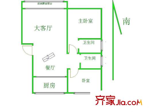 盛澤印染新村戶型圖戶型圖 3室2廳1衛(wèi)1廚