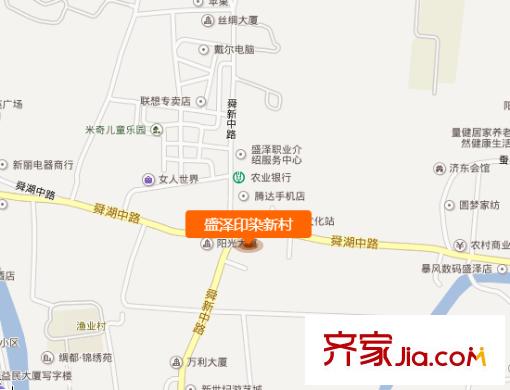 盛澤印染新村交通圖
