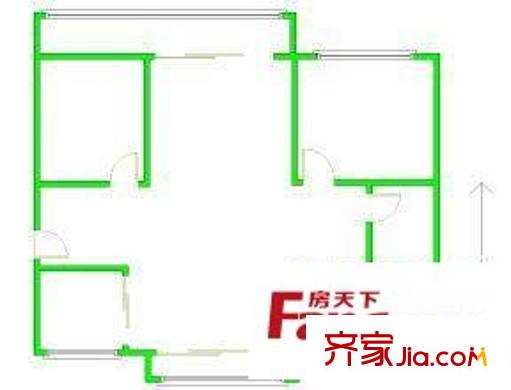 佳福國(guó)際大廈 3室 戶型圖