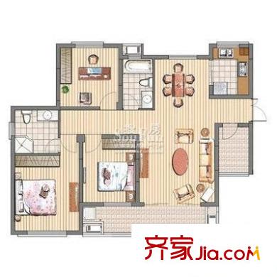 寶城小區(qū) 3室 戶型圖