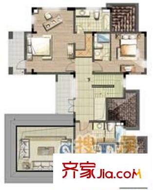 西美花苑 3室 戶型圖