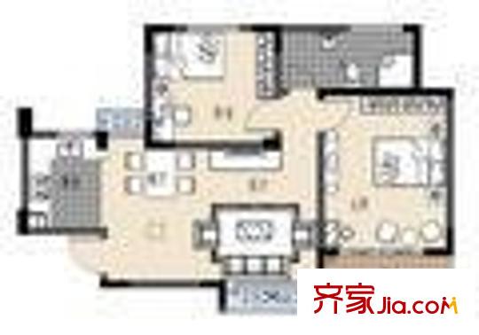 天靈小區(qū) 2室 戶型圖
