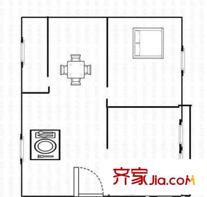 江南奧斯卡公寓戶型圖戶型圖 2室2廳1衛(wèi)1廚